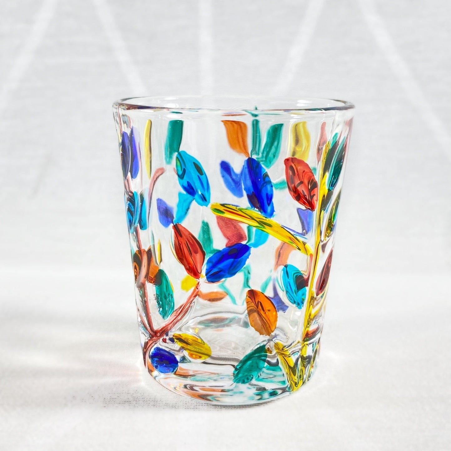 Venetian Glass Tree of Life Liquor/Shot Glass - Handmade in Italy, Colorful Murano Glass