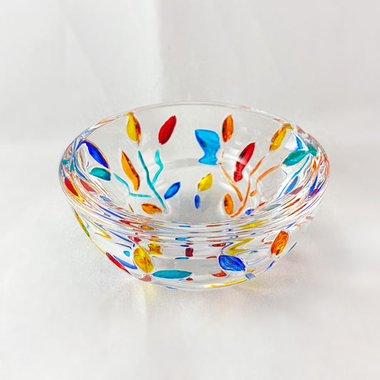 Venetian Glass Tree of Life Votive Holder - Handmade in Italy, Colorful Murano Glass Candle Holder