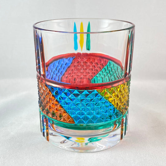 Venetian Glass Tumbler - Handmade in Italy, Colorful Murano Glass