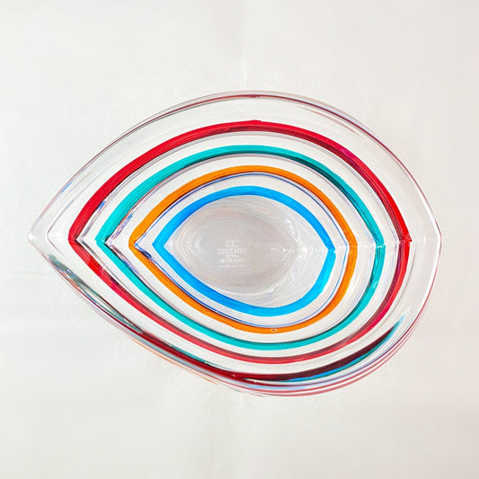 Venetian Glass Wave Dish - Handmade in Italy, Colorful Murano Glass