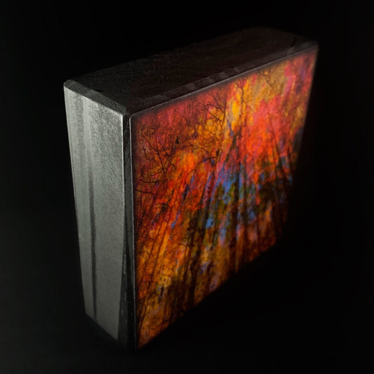 Vibrant Forest Canopy, Art Block, 5" - Unique Home/Office Decor