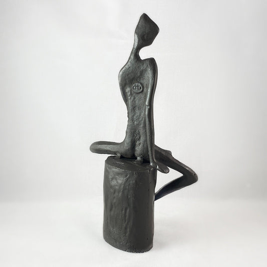 Woman in Reflection Iron Sculpture - Unique Home Decor