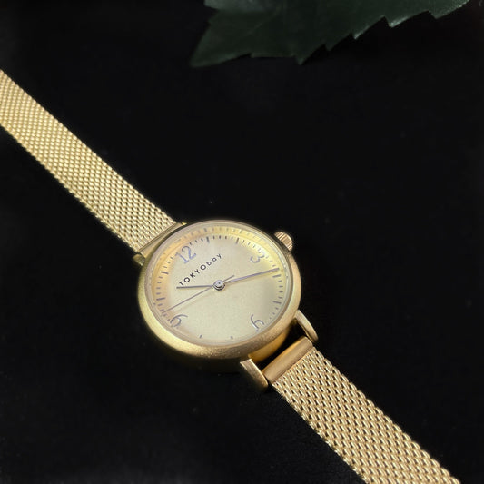 Women’s Watch, Skinny Gold Mesh Band - TOKYObay