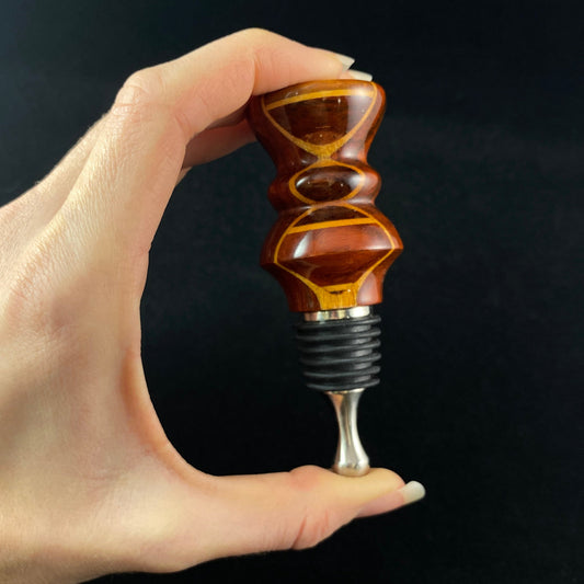 Wooden Wine Bottle Stopper - Gift for Wine Lovers