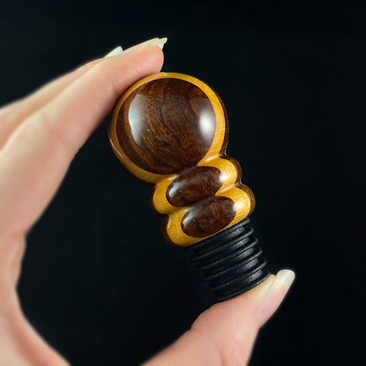 Wooden Wine Bottle Stopper - Gift for Wine Lovers