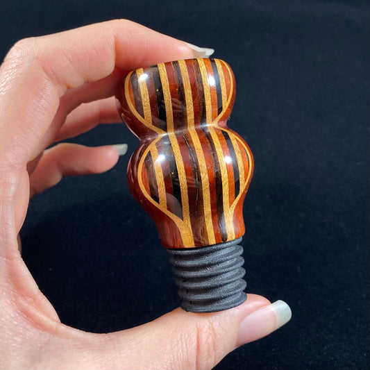 Wooden Wine Bottle Stopper - Gift for Wine Lovers