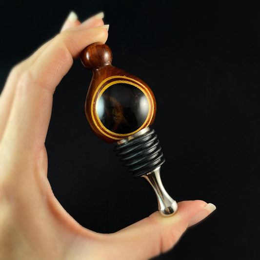 Wooden Wine Bottle Stopper - Gift for Wine Lovers