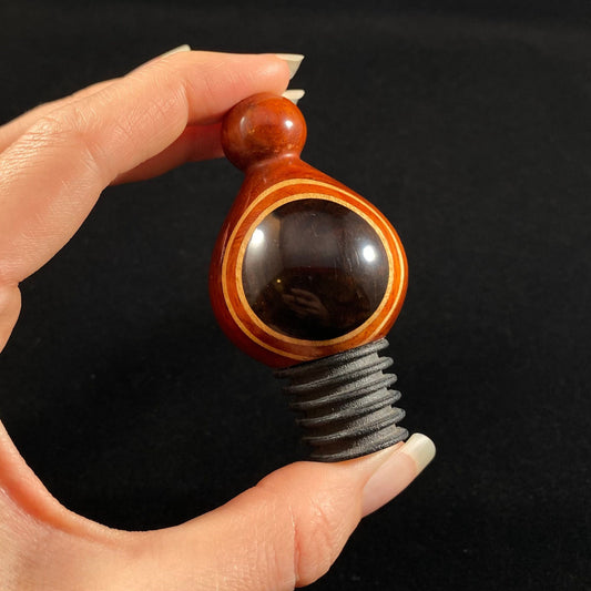 Wooden Wine Bottle Stopper - Gift for Wine Lovers