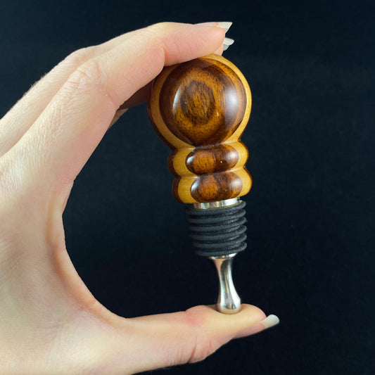 Wooden Wine Bottle Stopper - Gift for Wine Lovers