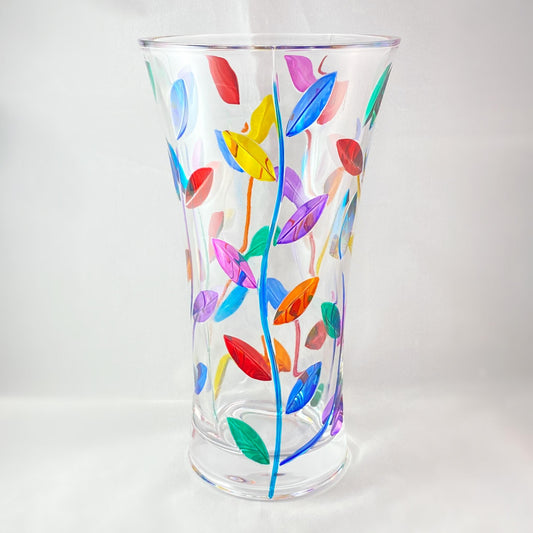 10 Inch Tree of Life Venetian Glass Vase, Multi - Handmade in Italy, Colorful Murano Glass Vase