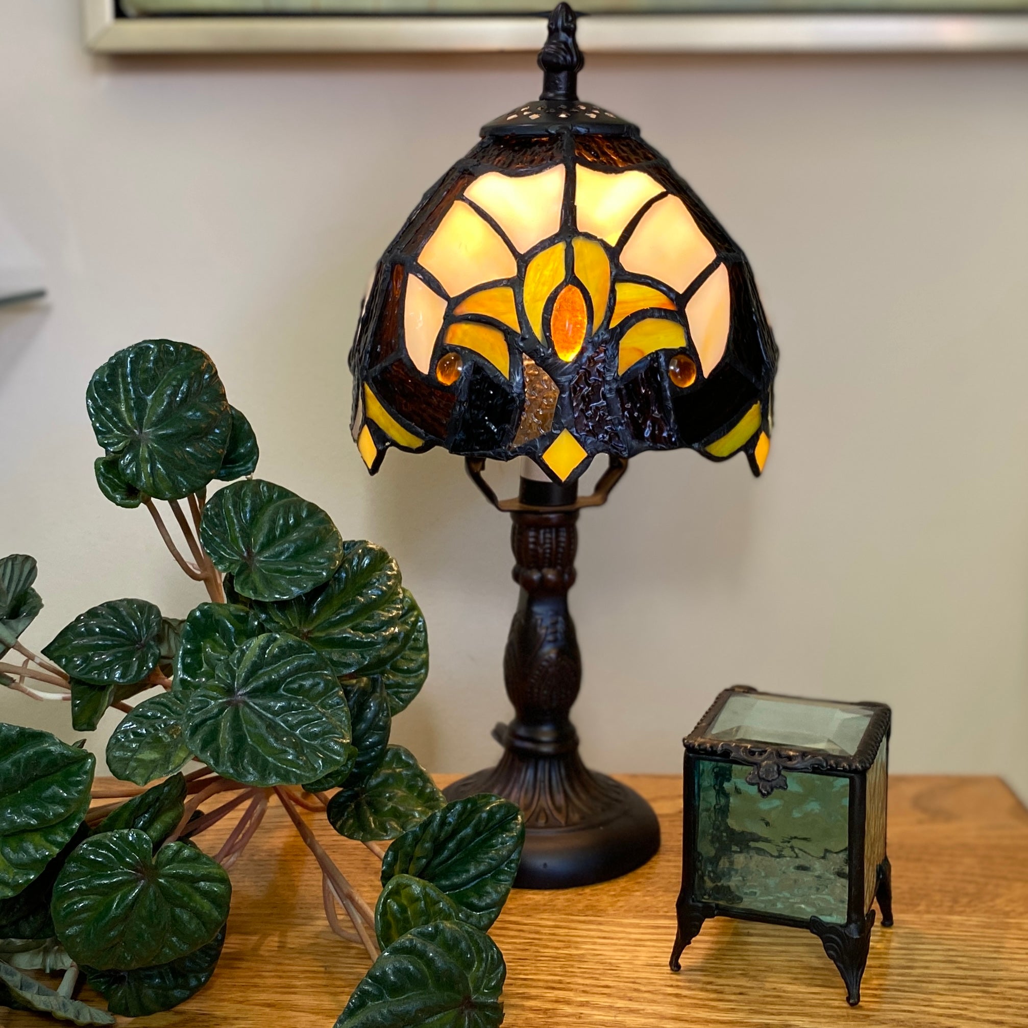 12" Multicolor Mini Tiffany Style Accent Lamp - Halston - Northern ...