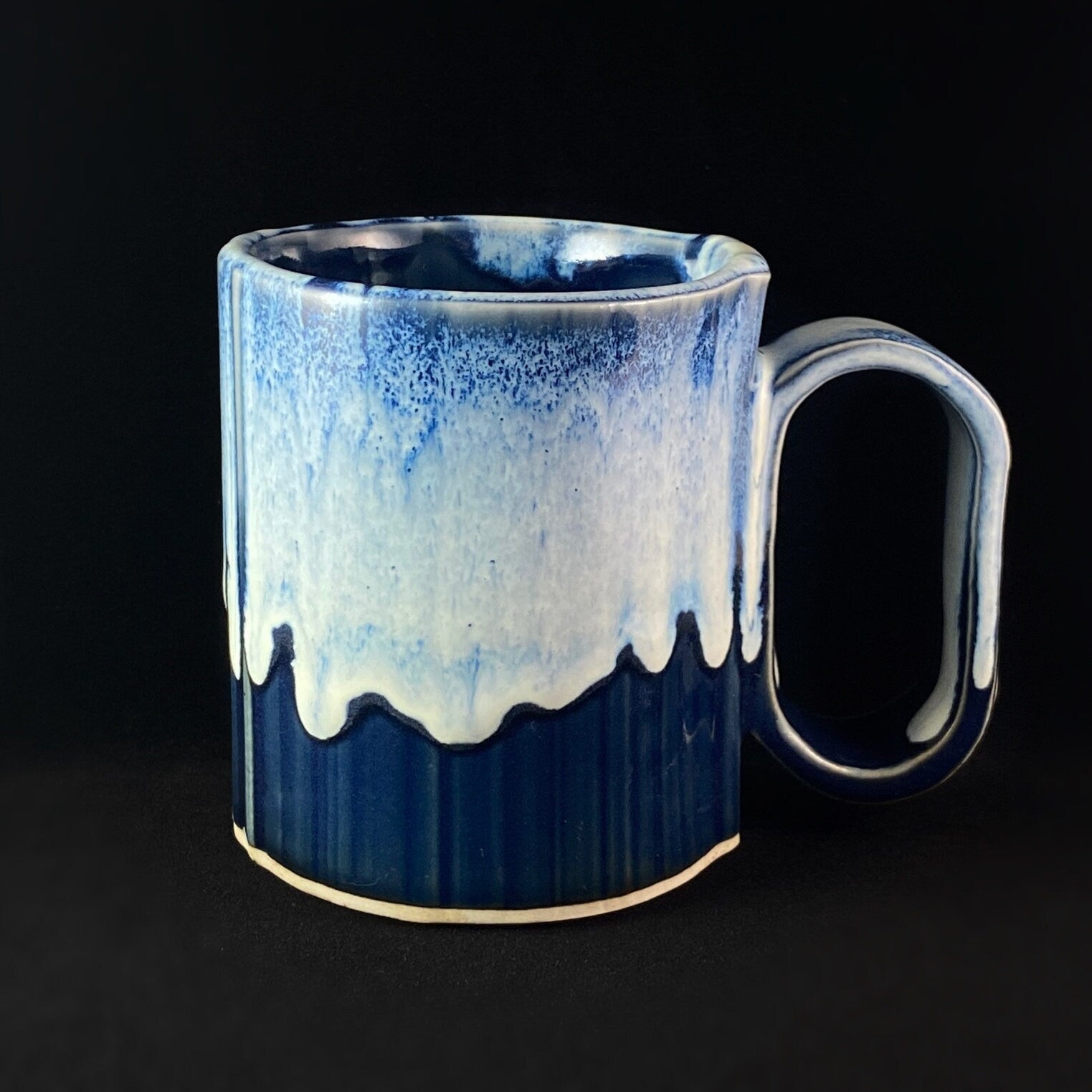 12 oz. Bay Mug, Functional Pottery Handmade in USA - Navy