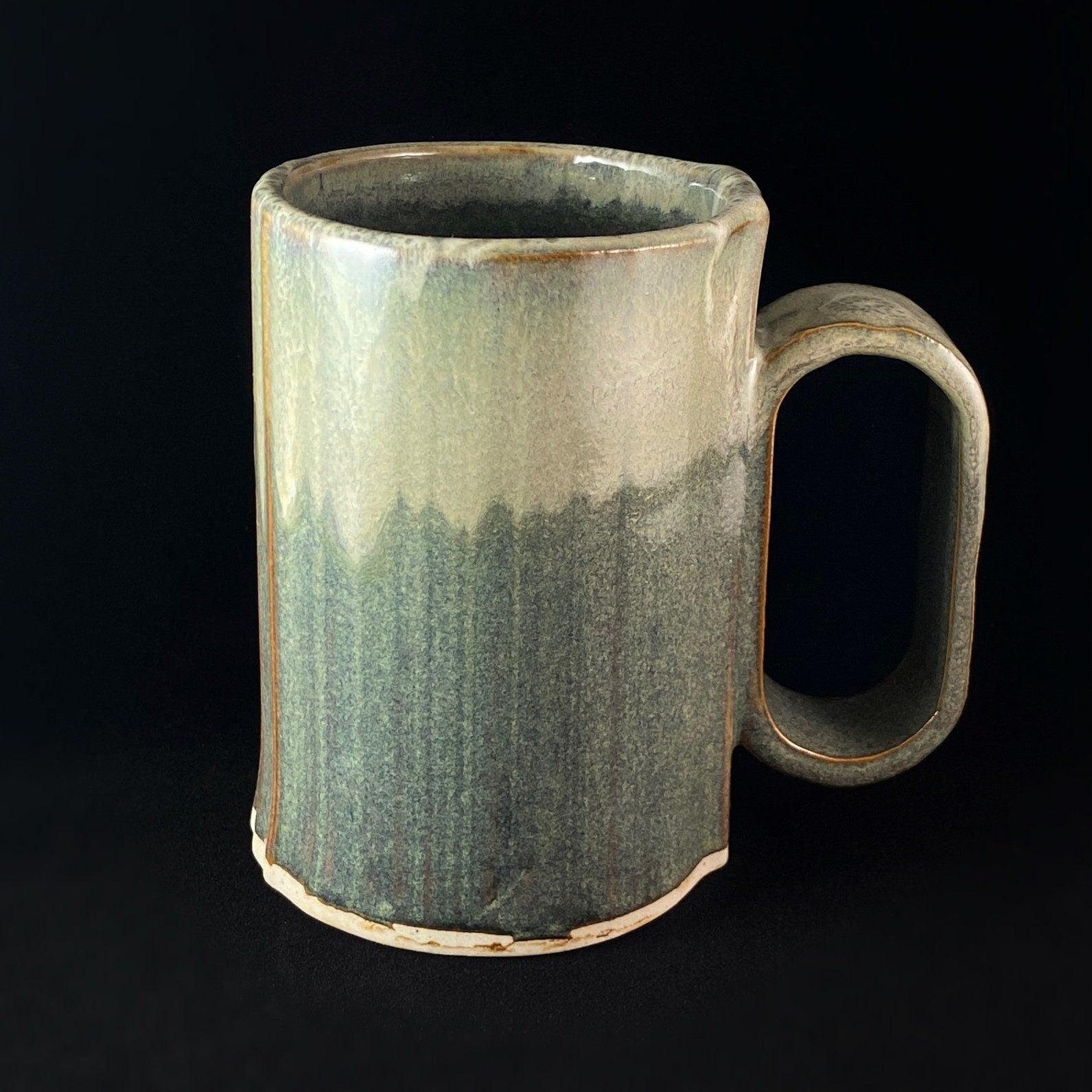 16 oz. Bay Mug, Functional Pottery Handmade in USA - Jade