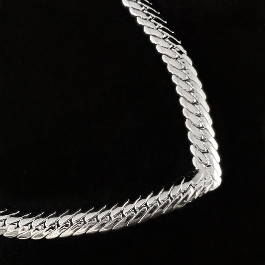1920s Silver Chevron Statement Choker Necklace, 18 inch