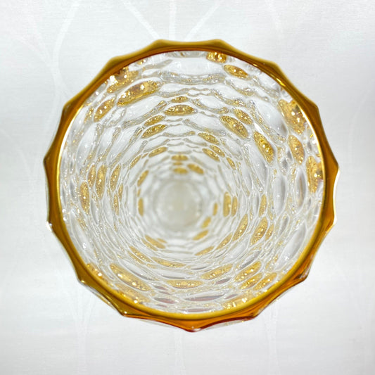 24kt Gold Large Kaleidoscope Venetian Glass Vase - Handmade in Italy, Colorful Murano Glass Vase