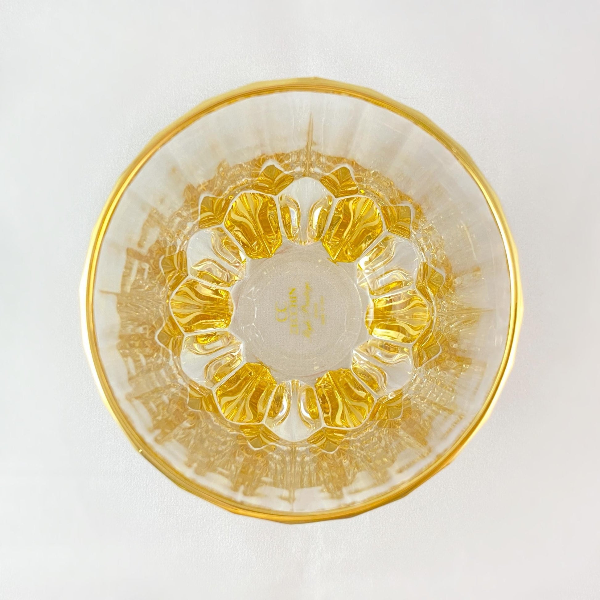 24kt Gold Venetian Glass Adagio Whiskey Glass - Handmade in Italy, Colorful Murano Glass