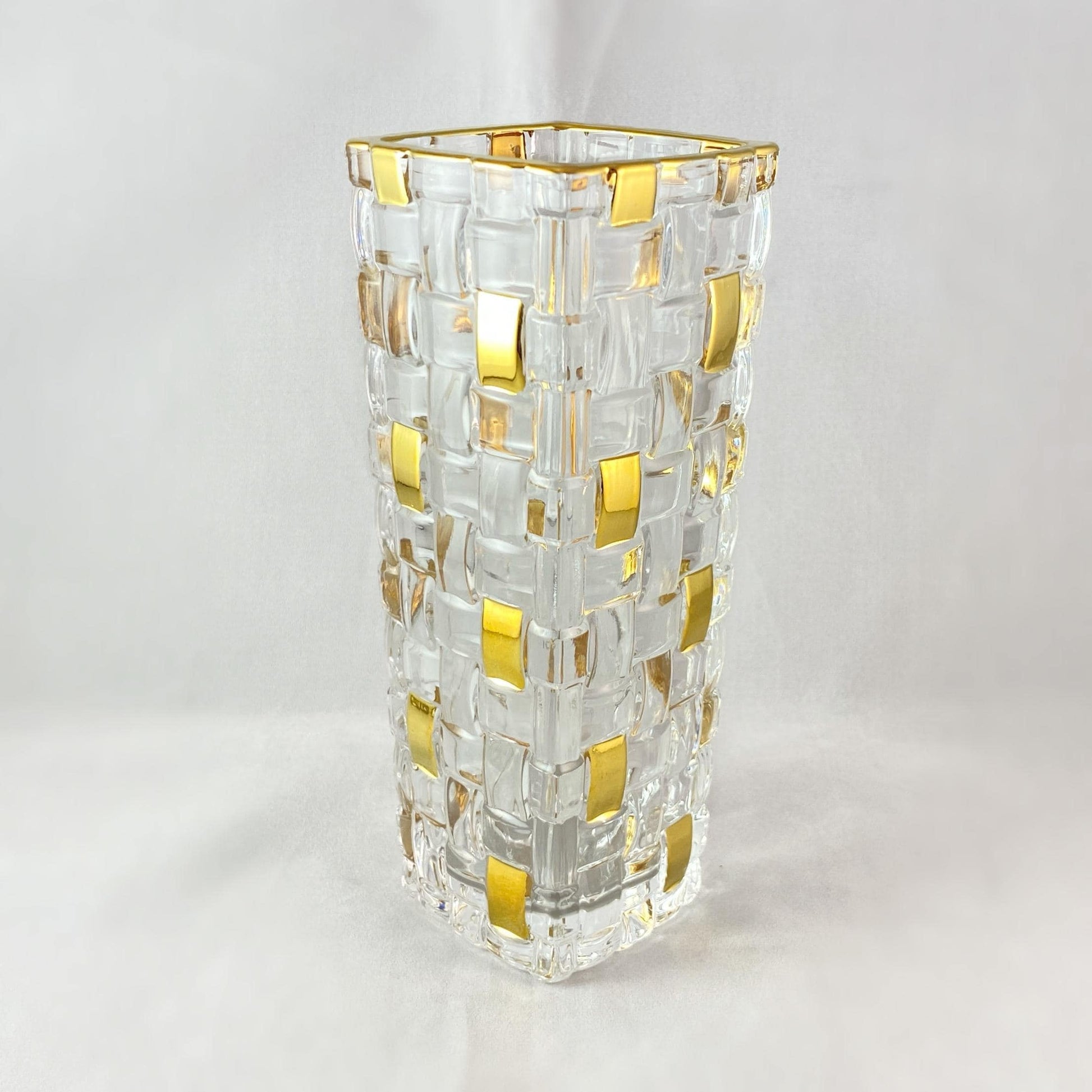 24kt Gold Venetian Glass Bassanova Bud Vase - Handmade in Italy, Colorful Murano Glass