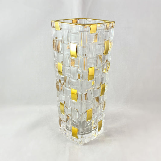 24kt Gold Venetian Glass Bassanova Bud Vase - Handmade in Italy, Colorful Murano Glass