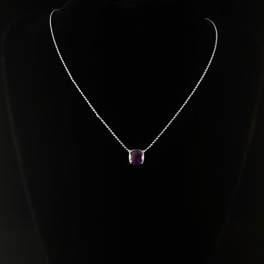 925 Sterling Silver and Amethyst Pendant - Elle Jewelry