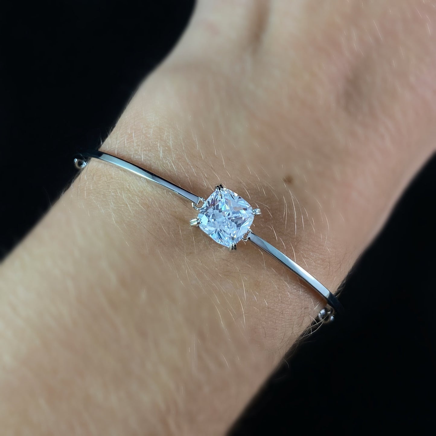 925 Sterling Silver and CZ Crystal Bracelet - Elle Jewelry