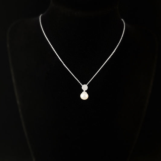 925 Sterling Silver and Freshwater Pearl Necklace - Elle Jewelry