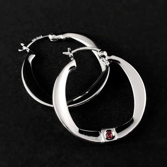 925 Sterling Silver Hoop Earrings  - Elle Jewelry