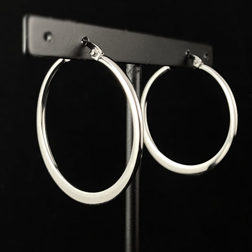 Stainless Steel Everyday Hoop Earrings - Elle Jewelry