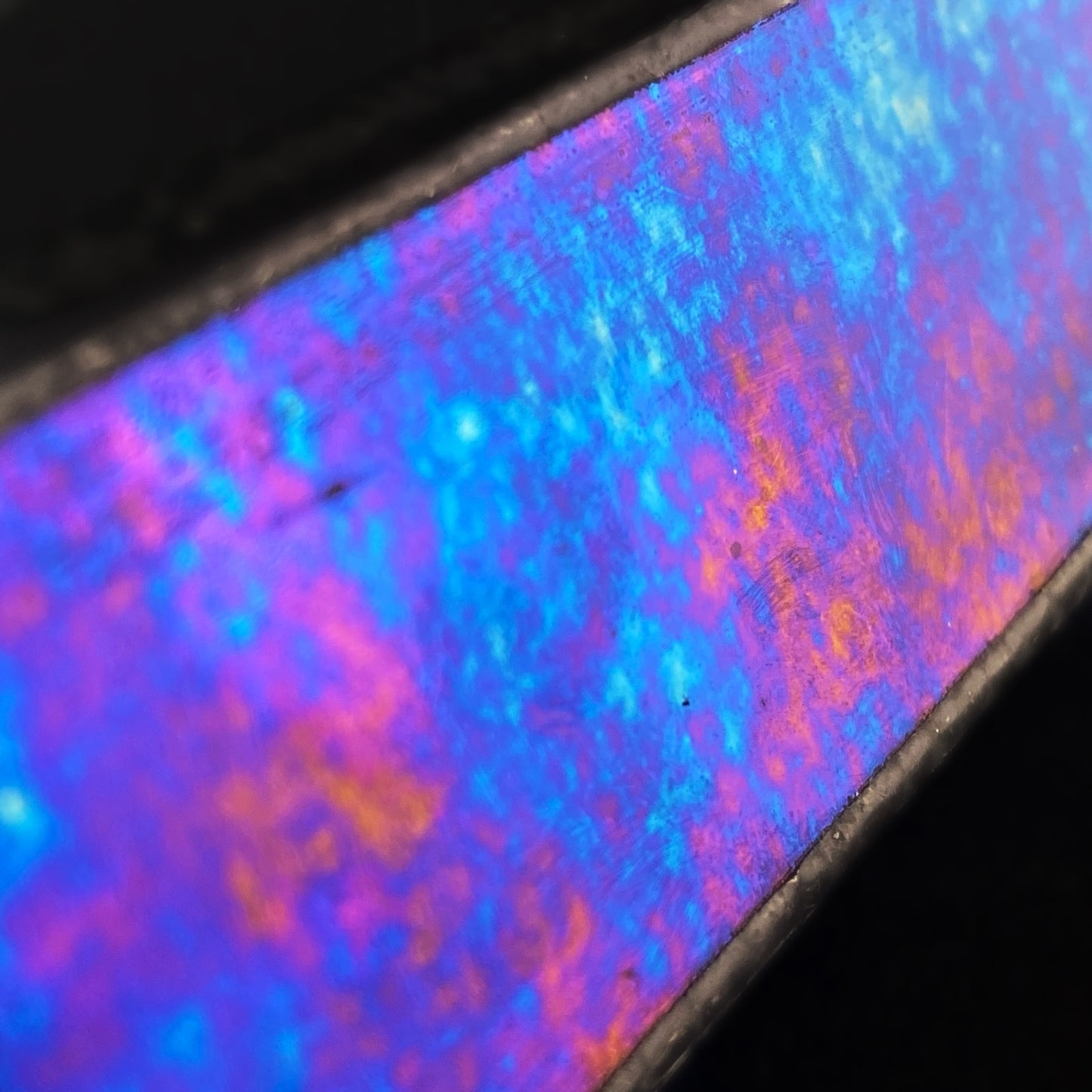 9.5 Inch Black Iridescent Stained Glass Double Wheel Kaleidoscope
