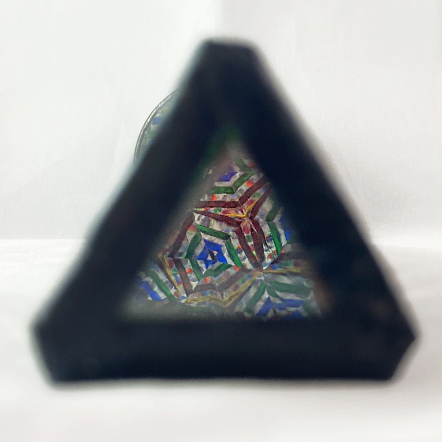 9.5 Inch Blue/Green Opal Glass Double Wheel Kaleidoscope