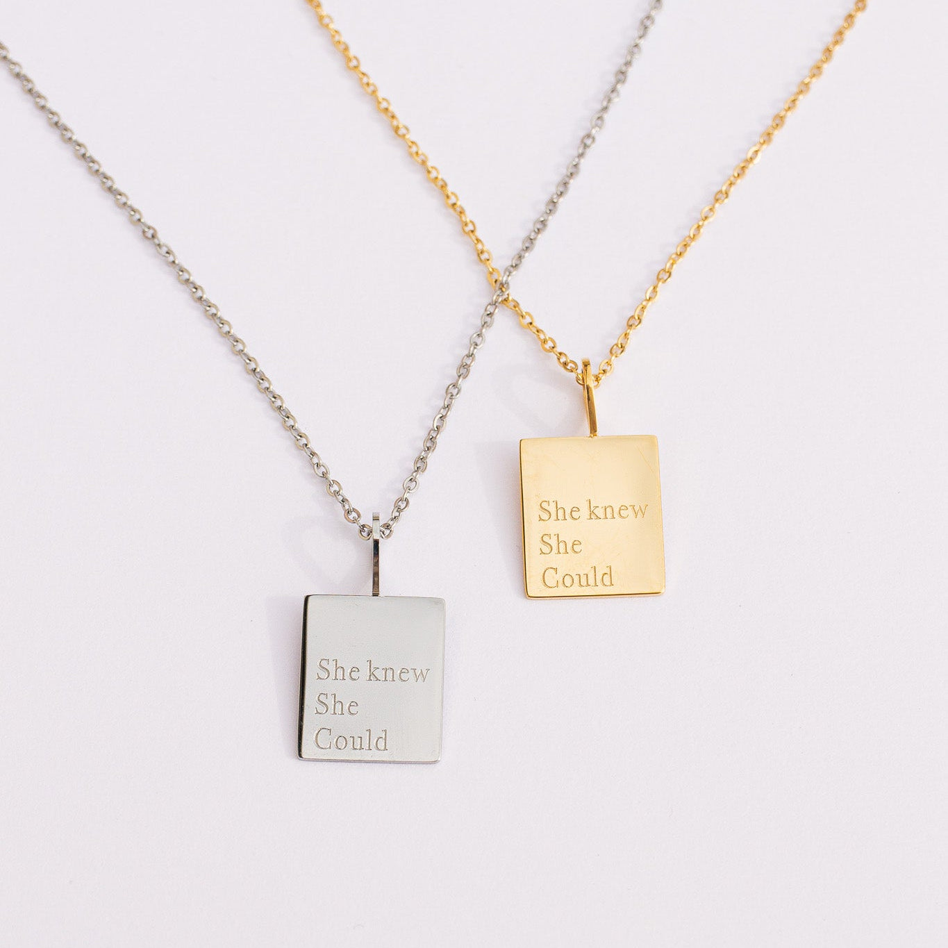"She Knew She Could" Necklace