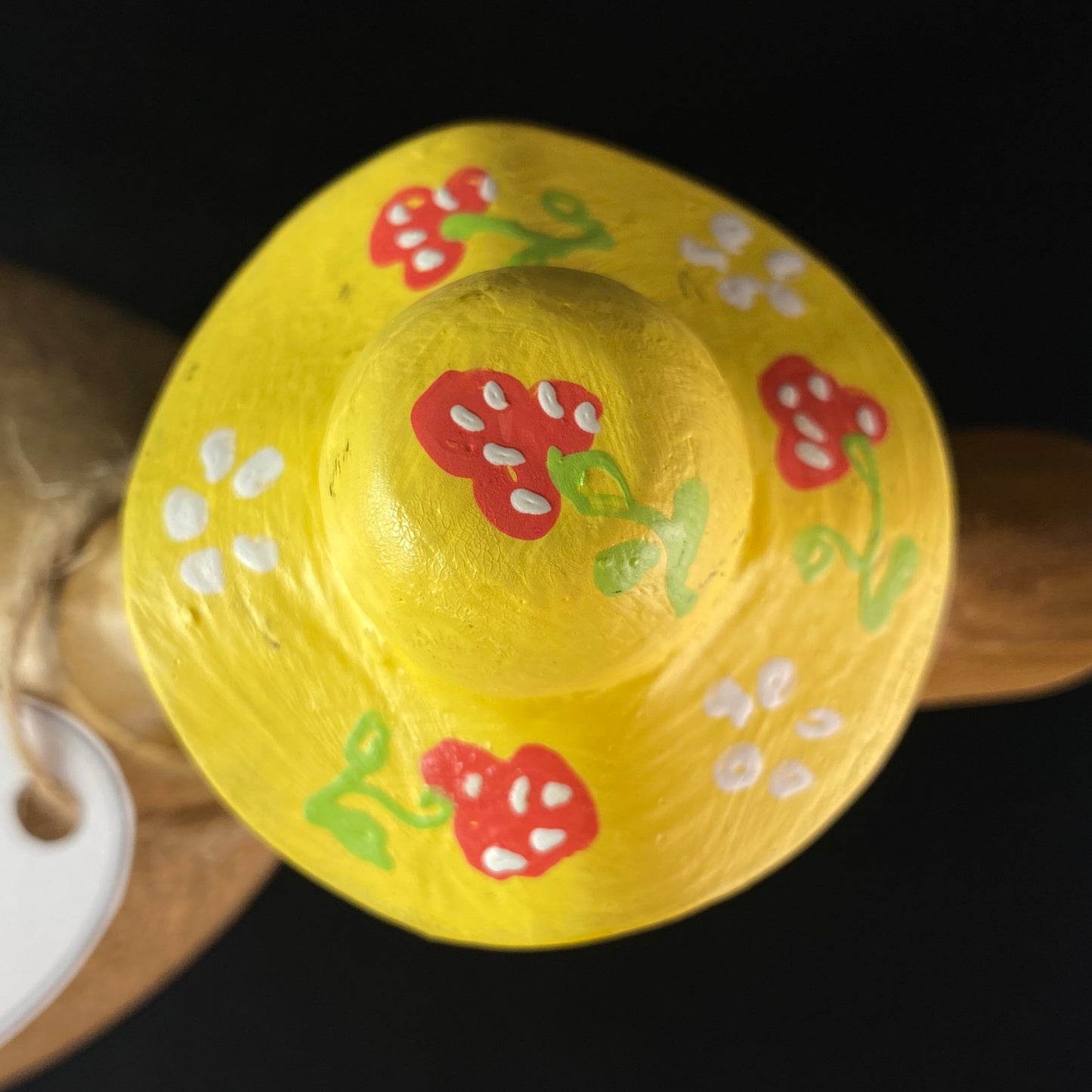 Abigail - Hand-carved and Hand-painted Bamboo Duck with Yellow Hat & Boots