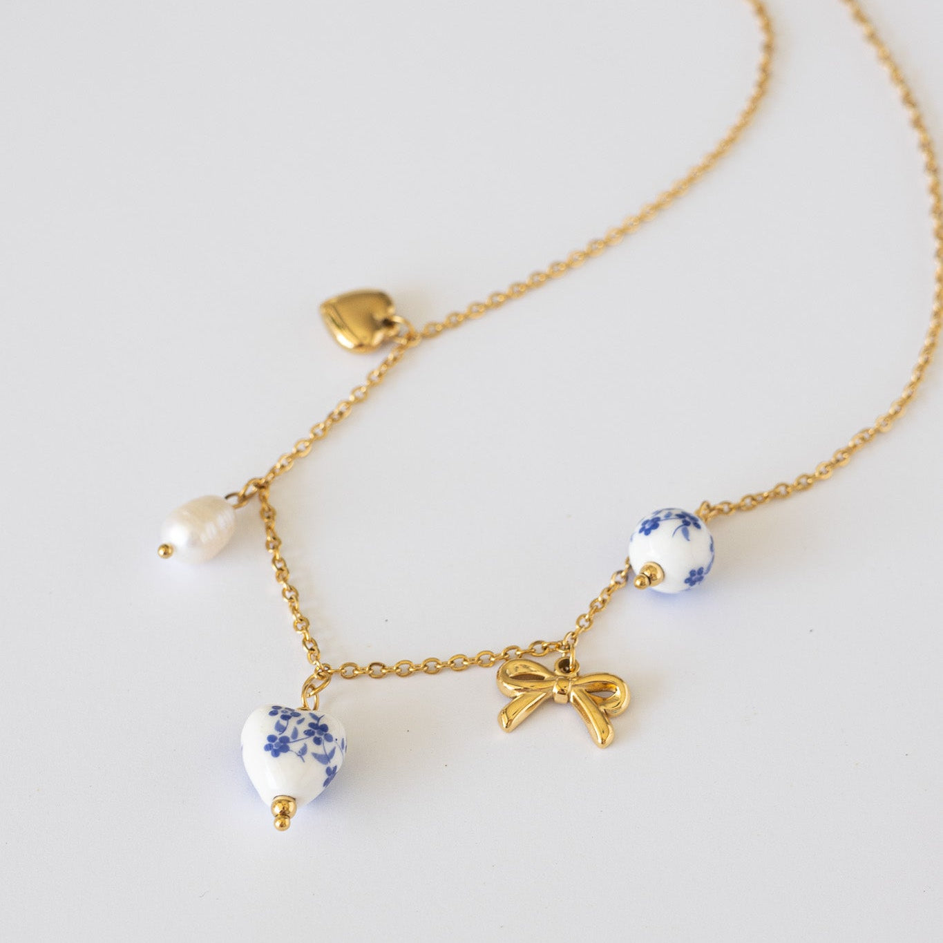 Bella Charm Necklace in Blue