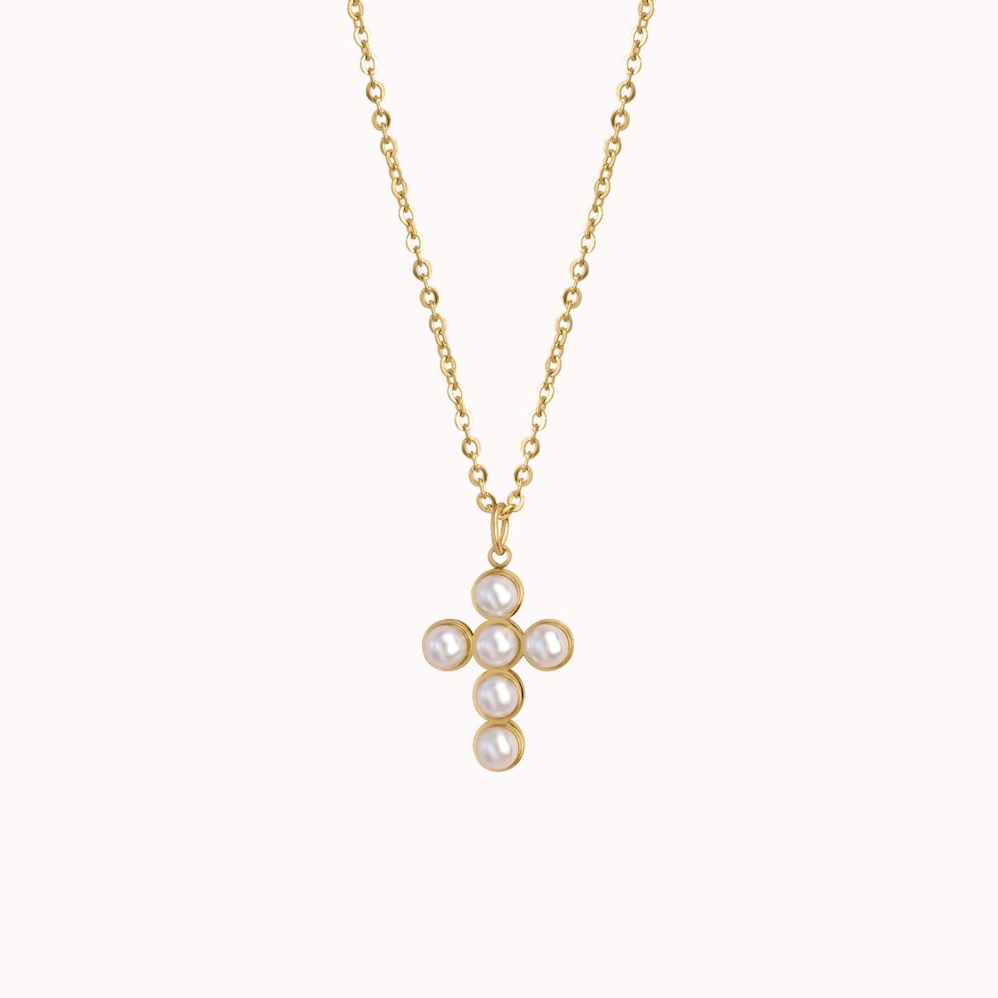 Pearl Cross Necklace