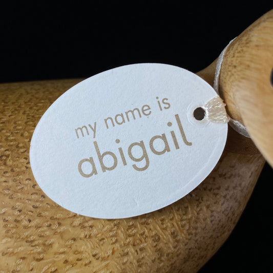 Abigail - Hand-carved and Hand-painted Bamboo Duck