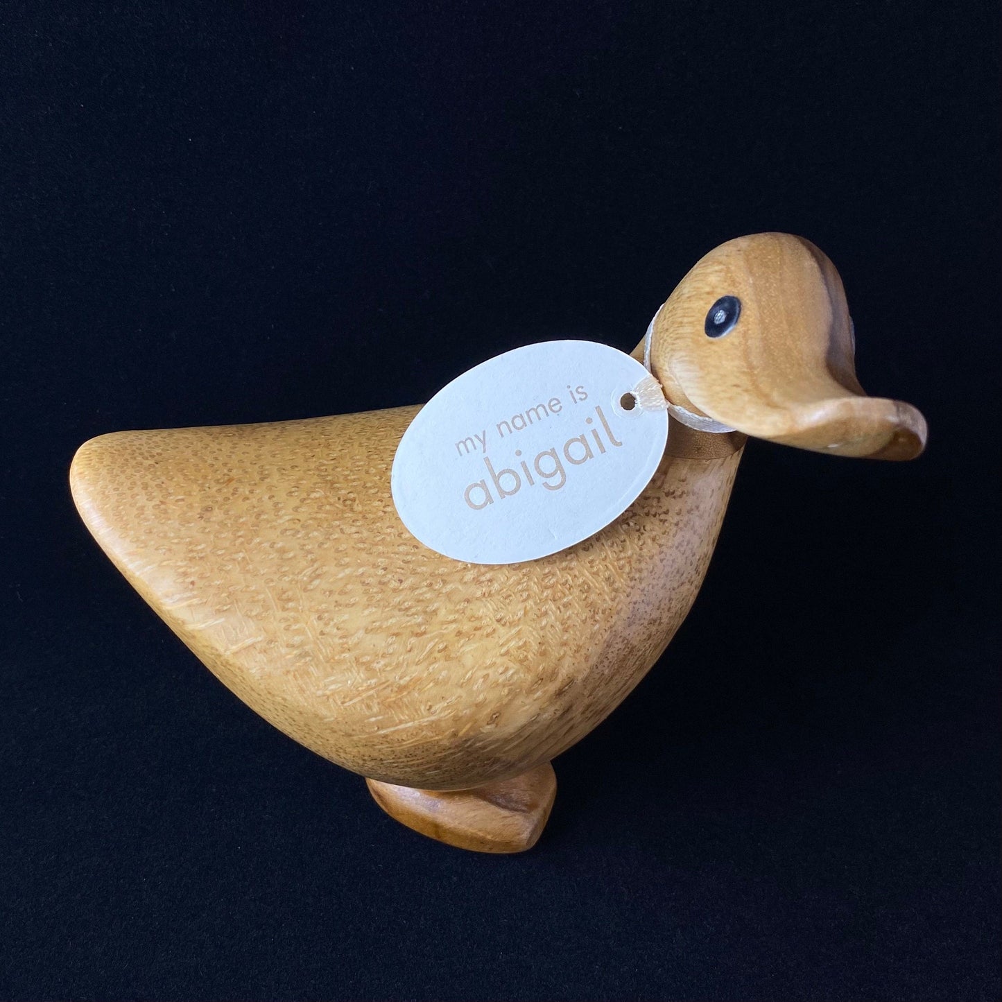 Abigail - Hand-carved and Hand-painted Bamboo Duck