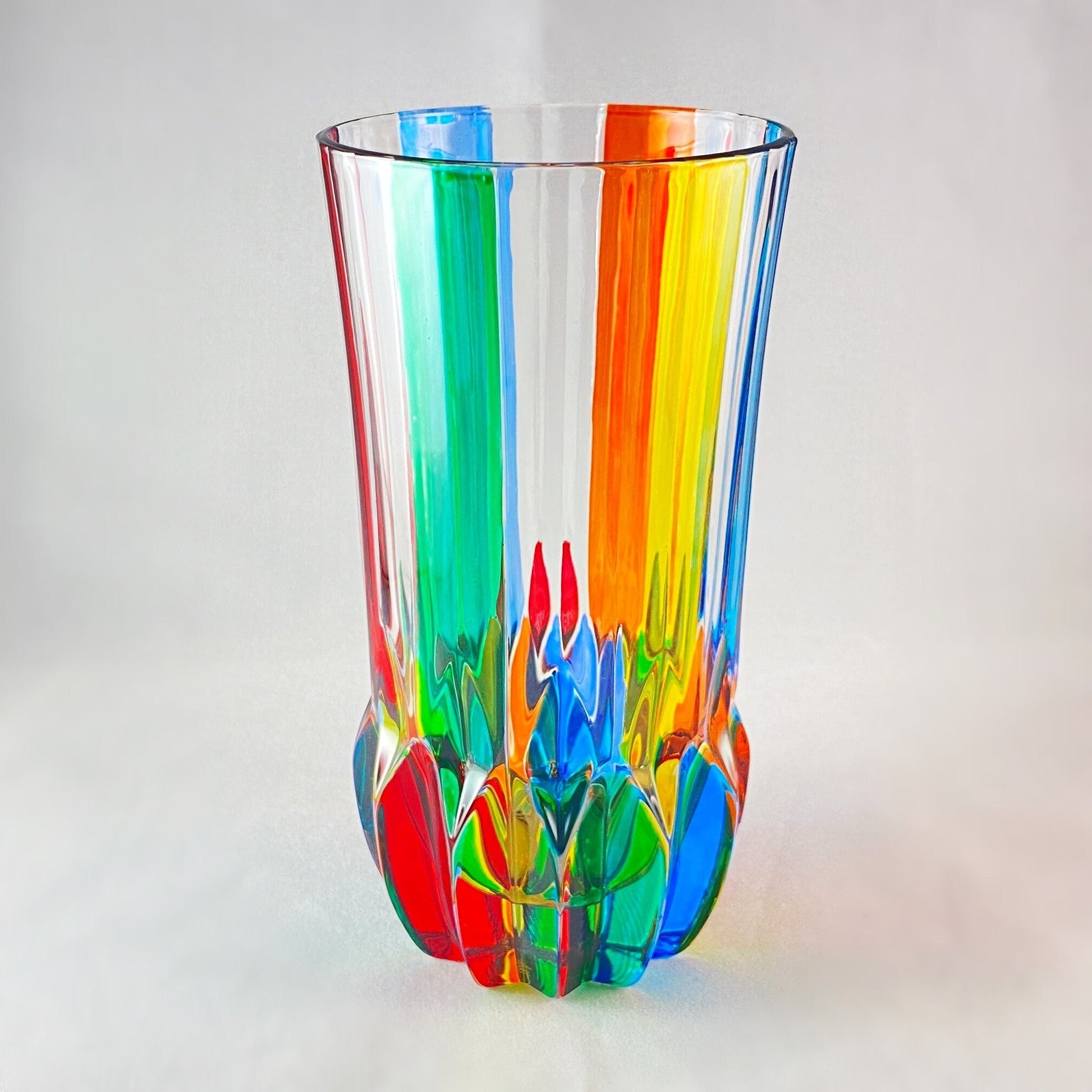 Adagio Highball Venetian Glass - Handmade in Italy, Colorful Murano Glass