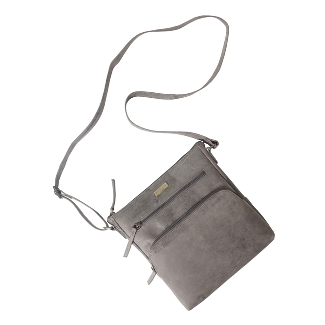 Agatha Distressed Gray Vintage Vegetable Tanned Real