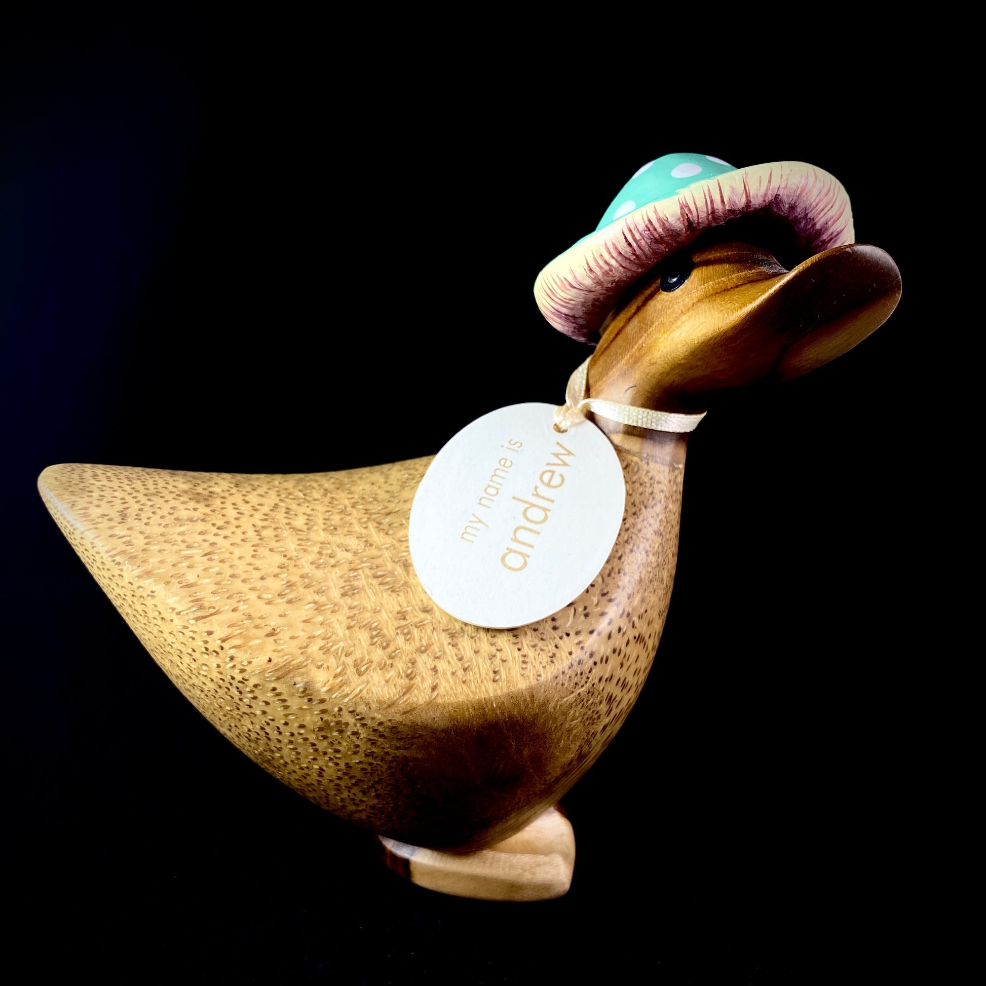 Andrew- Hand-carved and Hand-painted Bamboo Duck