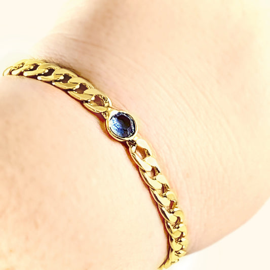 Aquamarine Crystal Elegant Bracelet Dewdrop - Sorrelli -