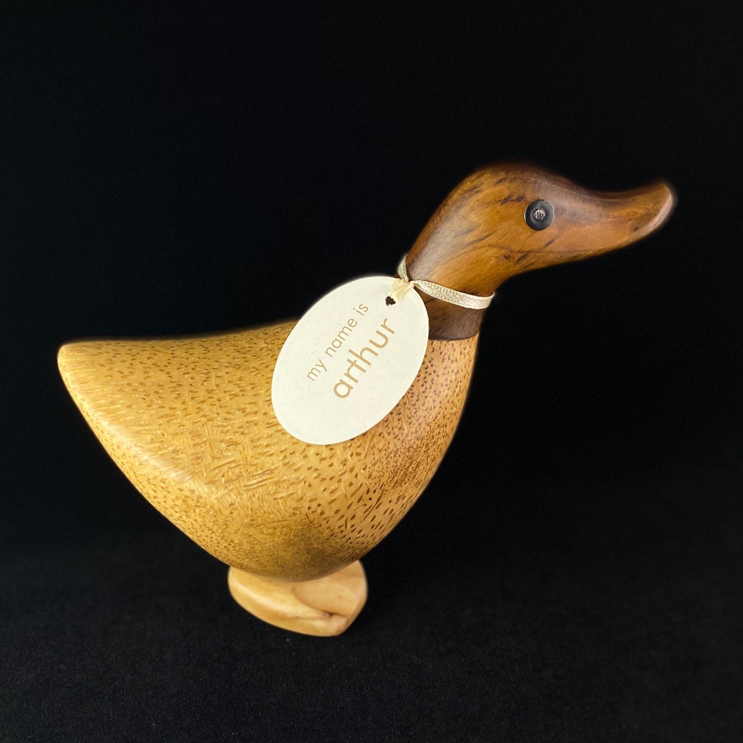 Arthur - Hand-carved and Hand-painted Bamboo Duck