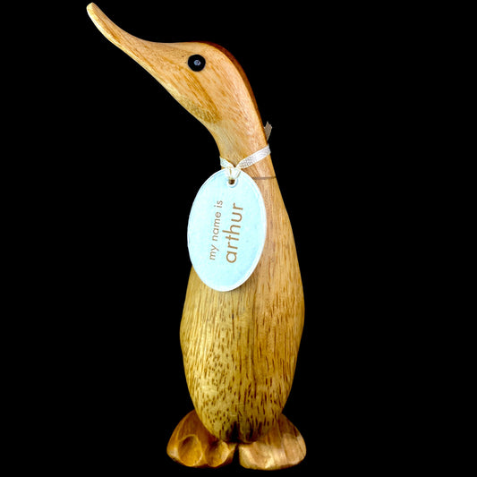 Arthur Too- Hand-carved and Hand-painted Bamboo Duck