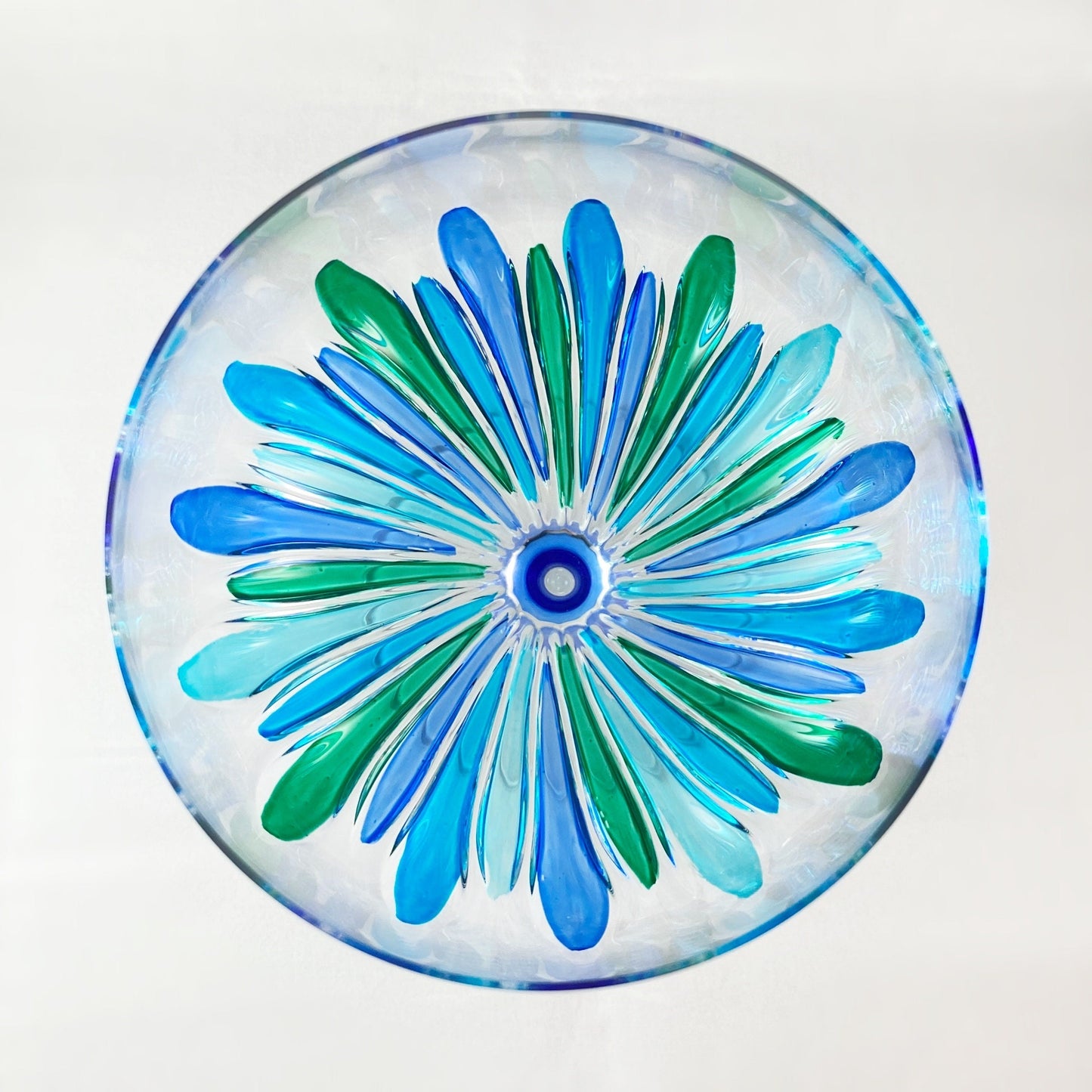 Blue Stem Incanto SD Large Venetian Wine/Gin Glass - Handmade in Italy, Colorful Murano Glass