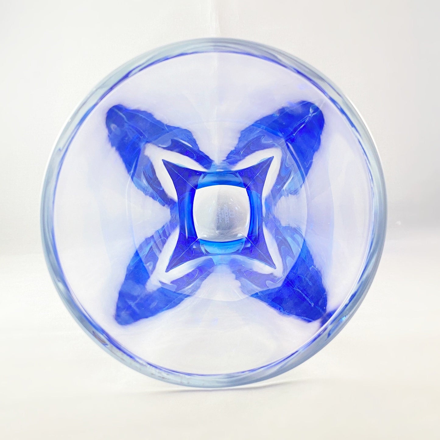 Blue Venetian Glass Fusion Vase - Handmade in Italy, Colorful Murano Glass Statement Vase