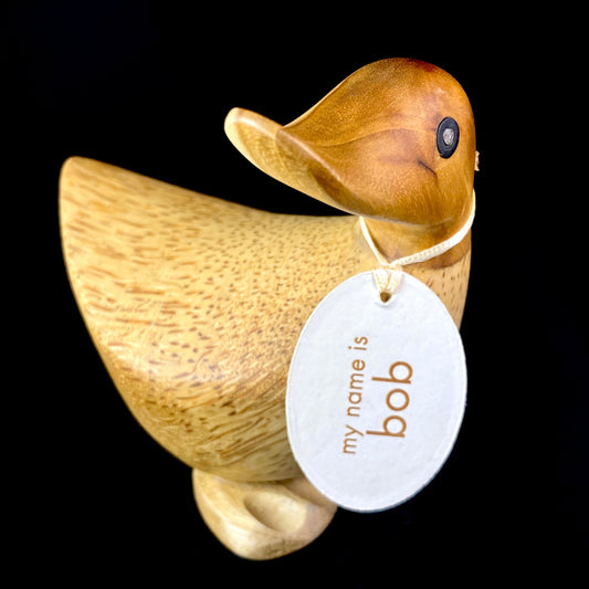 Bob - Hand-carved and Hand-painted Bamboo Duck
