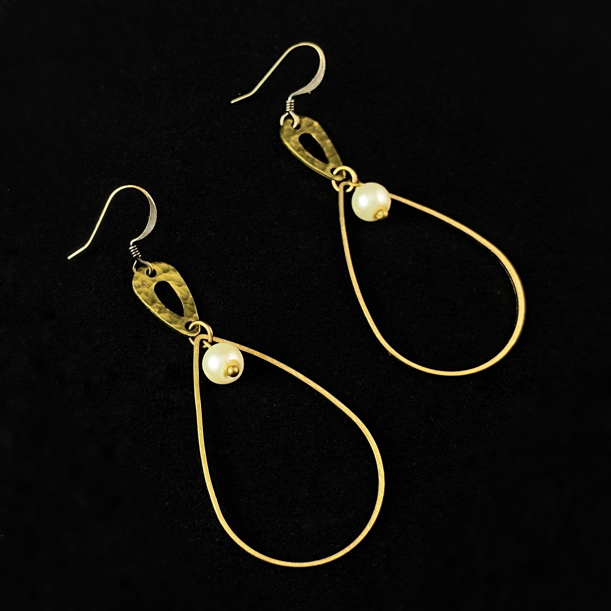 Boho Artistic Pearl Dangle Earrings