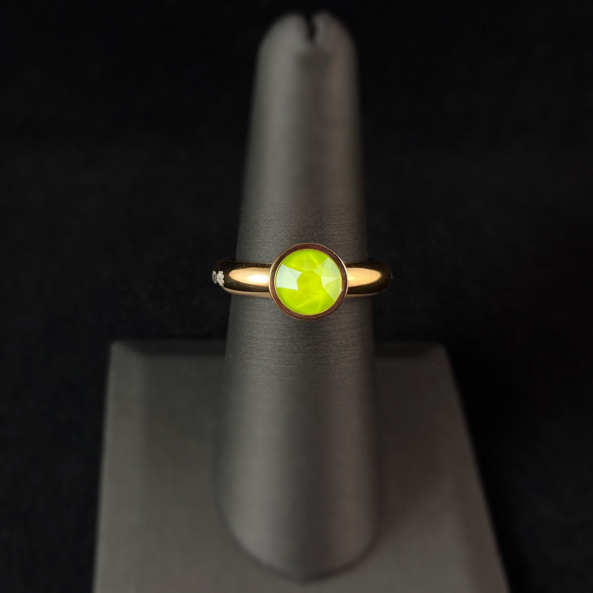 Canino 9mm Rose Gold - Lime Interchangeable QUDO Stone