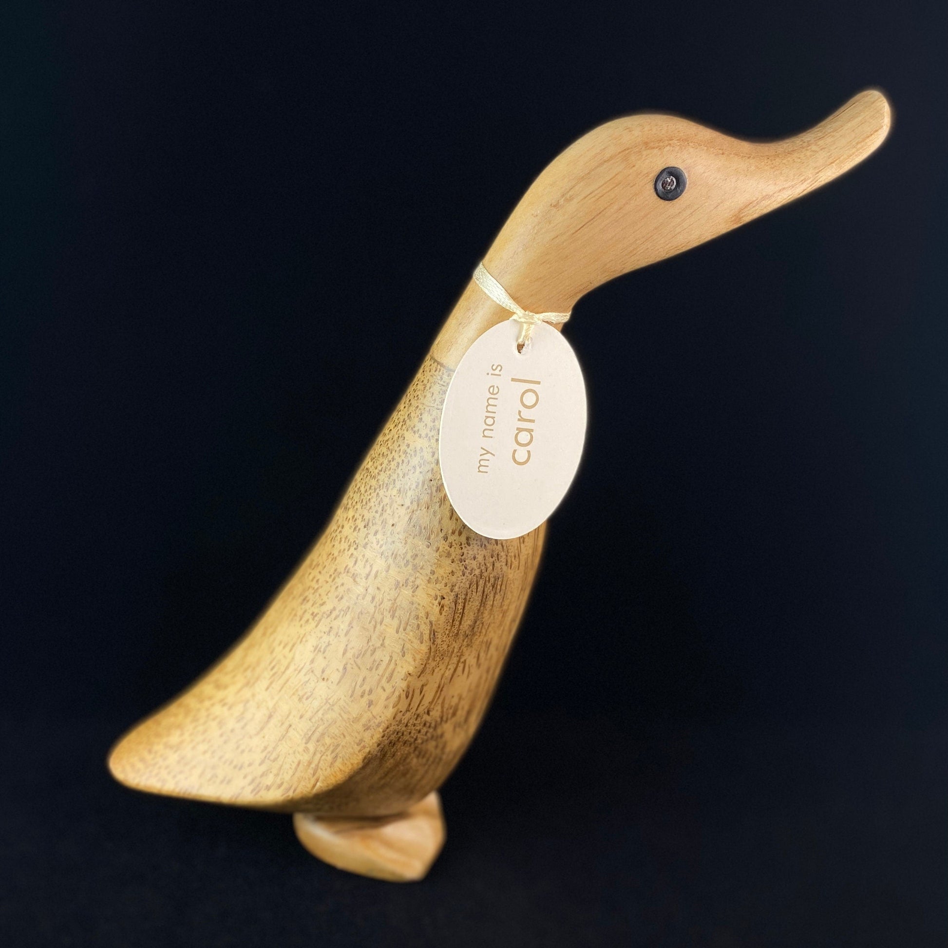 Carol - Hand-carved and Hand-painted Bamboo Duck