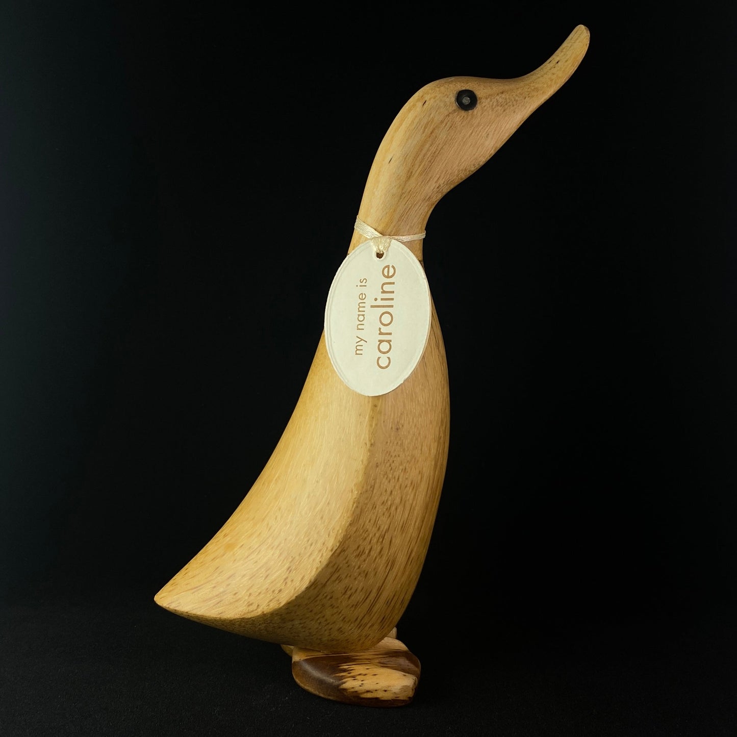 Caroline - Hand-carved and Hand-painted Bamboo Duck