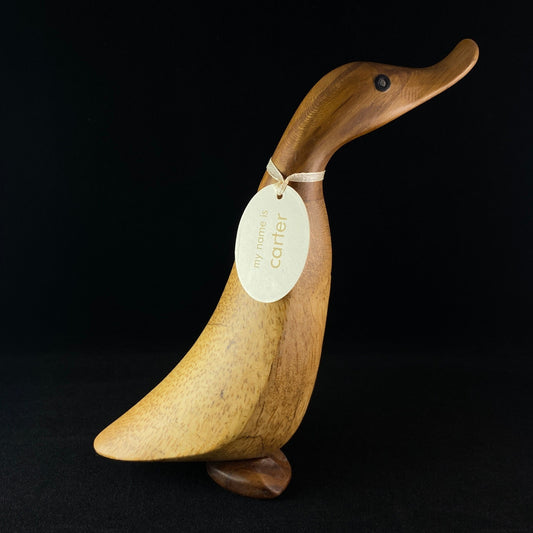 Carter - Hand-carved and Hand-painted Bamboo Duck