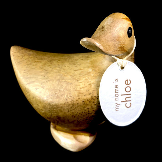 Chloe - Hand-carved and Hand-painted Bamboo Duck